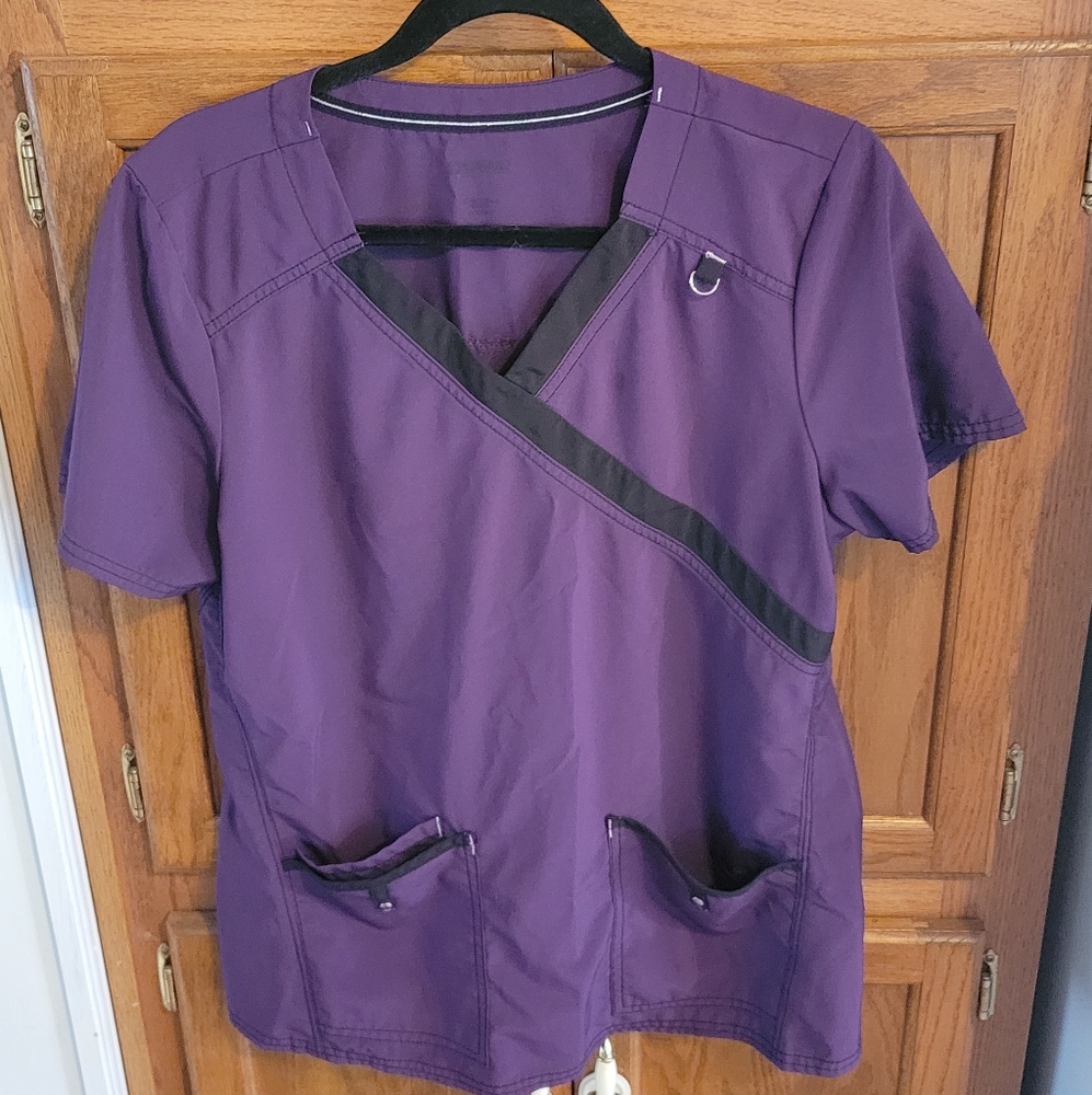Purple/Black Scrub Set